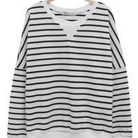 1XL - 4XL Black/Navy Stripes Long Sleeve Shirt SP153824 - Thumbnail 1