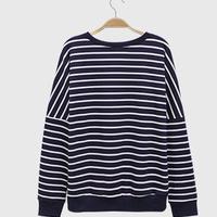 1XL - 4XL Black/Navy Stripes Long Sleeve Shirt SP153824 - Thumbnail 3