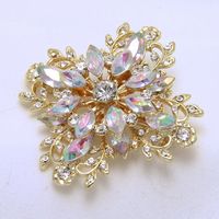 Vintage Style Crystal Rhinestone Wedding Bridal Bride Cross GoldBrooch Pin - Thumbnail 1
