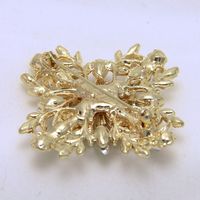Vintage Style Crystal Rhinestone Wedding Bridal Bride Cross GoldBrooch Pin - Thumbnail 2