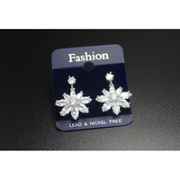 FREE SHIP - WEDDING BRIDAL DROP TEARDROP RHINESTONE CRYSTAL STUD EARRINGS - Thumbnail 2