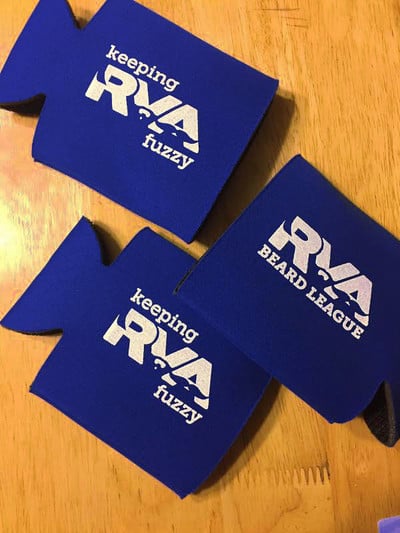 Cobalt/White RVA Beard League Koozie