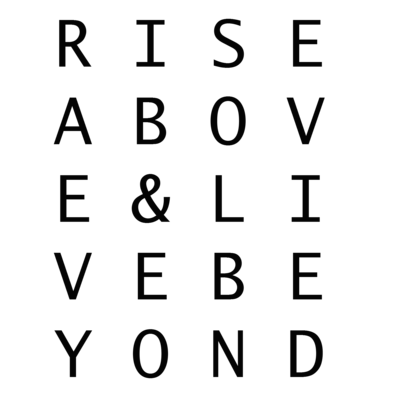 Rise above & live beyond unisex purple v-neck t-shirt