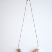 Grey Beads Glass Necklace NL0940 - Thumbnail 3