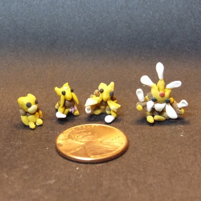 Mini pokemon #63,64,65, and mega alakazam