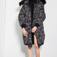 YEN DIGITAL PRINTED FUR WINTER JACKET F026 - Thumbnail 4