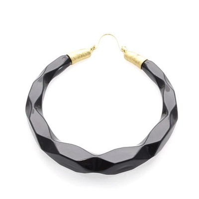 Retro resin hoop earring