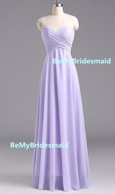 Lovely Simple Lavender Prom Dress 2016, Lavender Bridesmaid Dresses, Lavender Evening Dresses