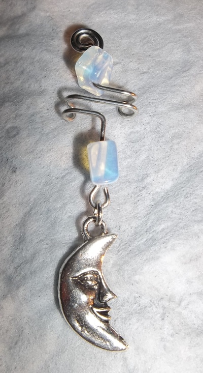 "Moon-gleam" ear cuffs