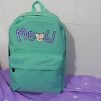 Pink/Blue/Mint Cutie Neko Meow Backpack SP153146 - Thumbnail 1