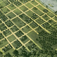 Grand Rapids, Michigan in 1868 - Bird's Eye View Map, Aerial, Panorama, Vintage, Antique, Reproduction, Giclée, Fine Art, Wall Art, History - Thumbnail 1