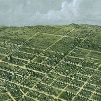 Grand Rapids, Michigan in 1868 - Bird's Eye View Map, Aerial, Panorama, Vintage, Antique, Reproduction, Giclée, Fine Art, Wall Art, History - Thumbnail 4