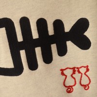 Harajuku Fish Bone Sweater Hoodies Autumn Casual Sweater - Thumbnail 3