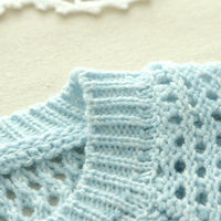  Autumn Asymmetrical Hollow Out Knitwear Gradient Color Pullover Sweater - Thumbnail 2