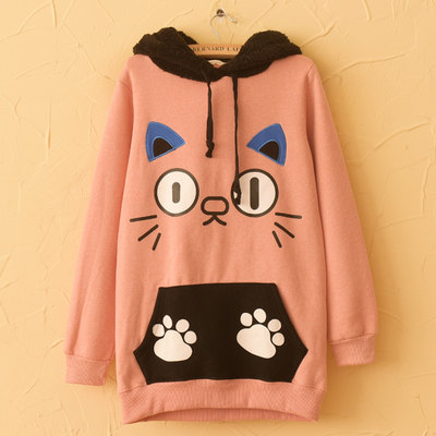 Sweet girls cat hooded coat