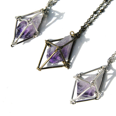 Caged amethyst