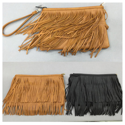 Tassel Wrist Clutch (2 colors)