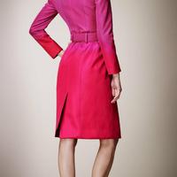 PINK FUCHSIA DOUBLE BREASTED THICK WOMENS COAT BLAZER JACKET - Thumbnail 3
