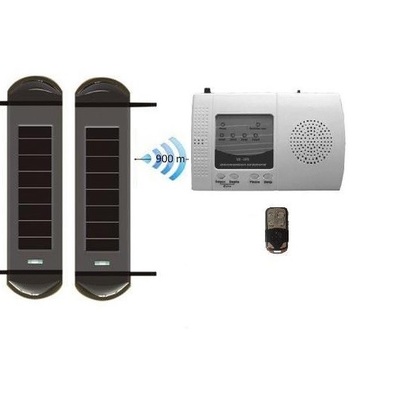 New technology solar powered perimeter beams sensor against private place intrusion burglar alarm
