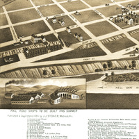 Missoula, Montana in 1884 - Bird's Eye View Map, Aerial, Panorama, Vintage, Antique, Reproduction, Giclée, Fine Art, Wall Art, History - Thumbnail 2