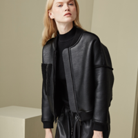 YEN SUEDE LEATHER STITCHED DESIGN JACKET PANTS SUIT C2091 - Thumbnail 4