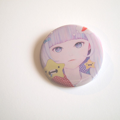 Onegai hungry star 2.0 salmon badge