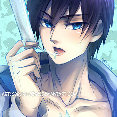 Free! iwatobi swim club sexy ice cream postcard series small print haruka nanase rin matsuoka makoto tachibana