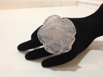 Rose quartz cocktail ring