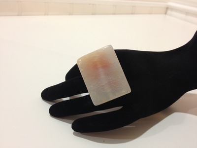 Rectangle quartz cocktail ring