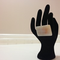 Rectangle Quartz Cocktail Ring - Thumbnail 2