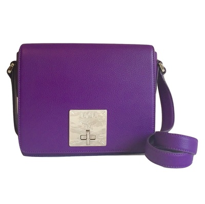 MCM Rare Purple "Mona" Leather Crossbody/Shoulder Bag