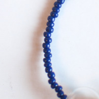 Blue Glass Beaded Bracelet BL0965BL - Thumbnail 3