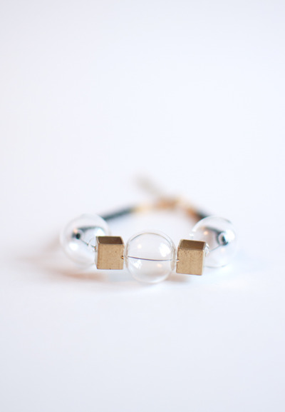 Black Metal Beaded Bracelet BL0970BK