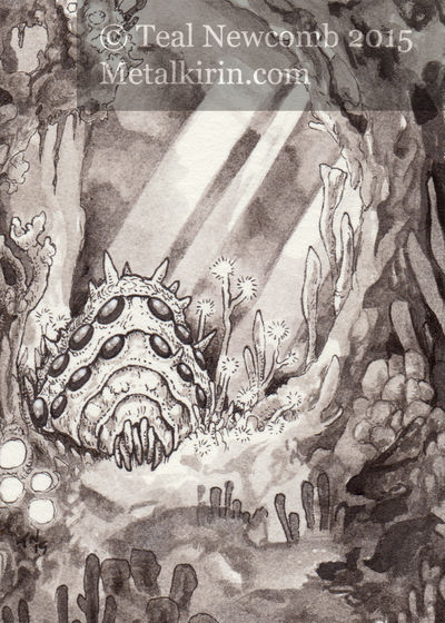 Inktober original ACEO: Ohmu