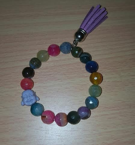 Boho/Hippie Buddha Agate Bracelet