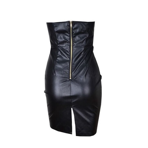 Black Bra Strapless Cut Out Dress