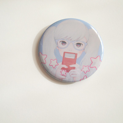 Gamegirl girl play with star badge