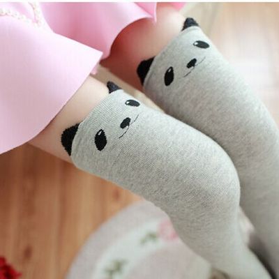 Panda thigh high socks