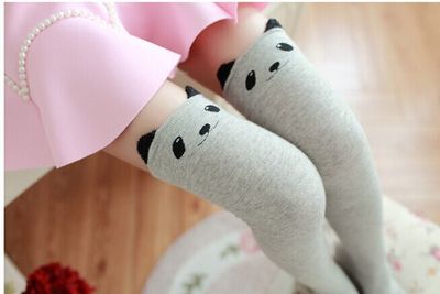Panda Thigh High Socks