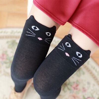Cute cat knee high socks