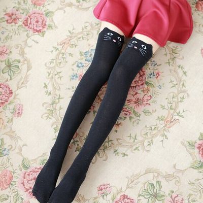 Cute cat knee high socks