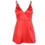 Daringly Low Cut Red Mini Dress-1