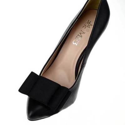 Elegant black ribbon bow simply simple butterfly high-heel shoe clips  - Thumbnail 5