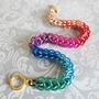 Rainbow Chainmaille Bracelet Half Persian Chain Link Gay Pride Jewelry-2