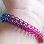 Rainbow Chainmaille Bracelet Half Persian Chain Link Gay Pride Jewelry-3