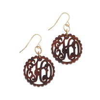 Scallop Acrylic French Wire Earrings Tortoise