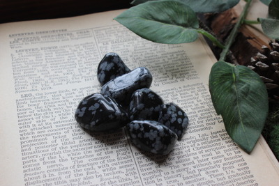 Tumbled Snowflake Obsidian 