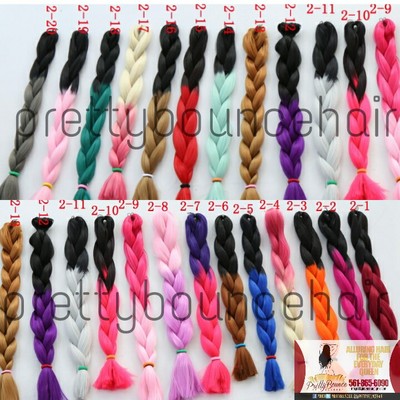 Two-tone ombre braiding hair