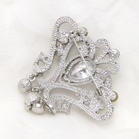 Aurora Rhinestone Crystal Wedding Dress Cake Decoration Pendant Dangle Brooch Pin - Thumbnail 1