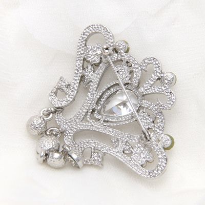 Aurora rhinestone crystal wedding dress cake decoration pendant dangle brooch pin